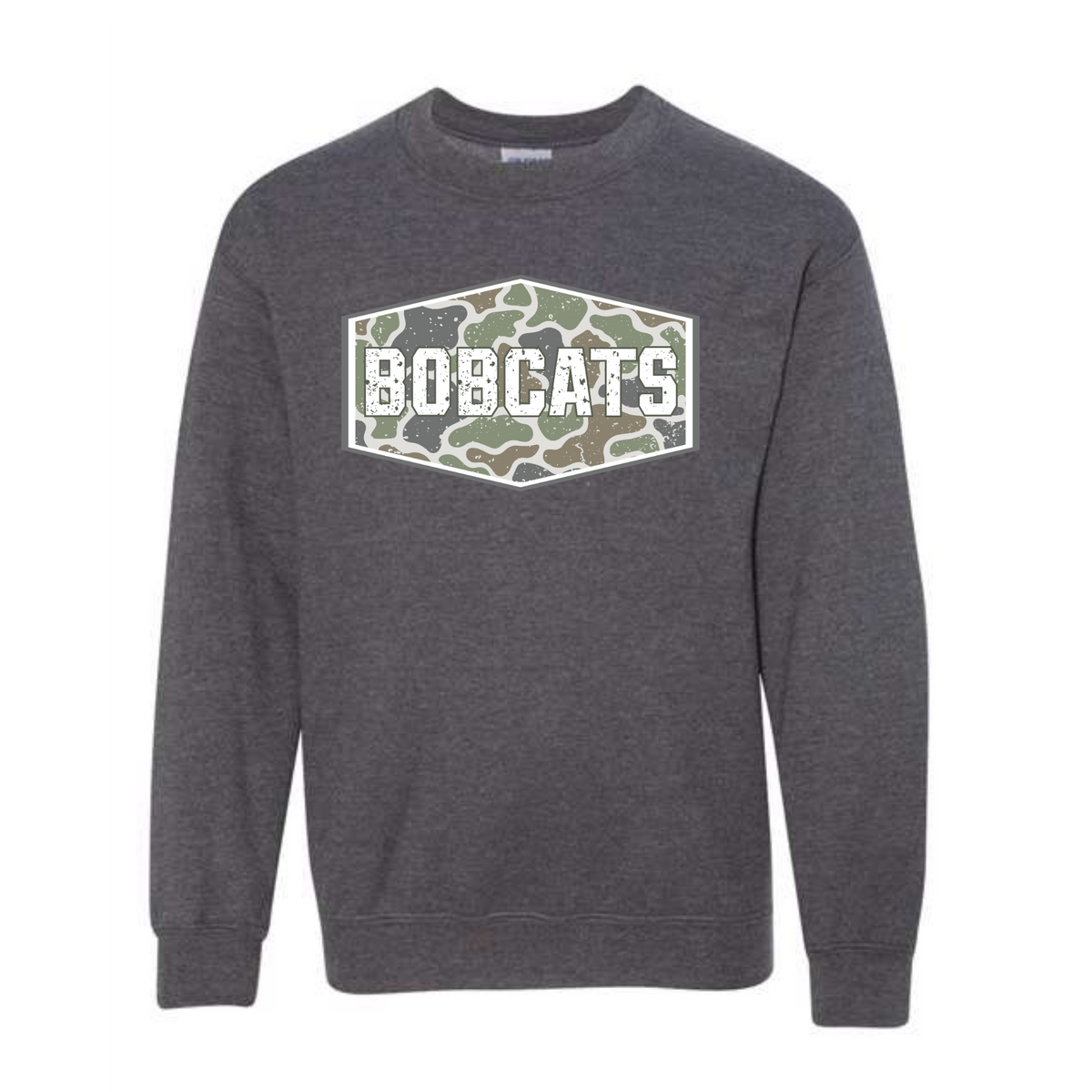 Bobcat Camo Crewneck or Hoodie