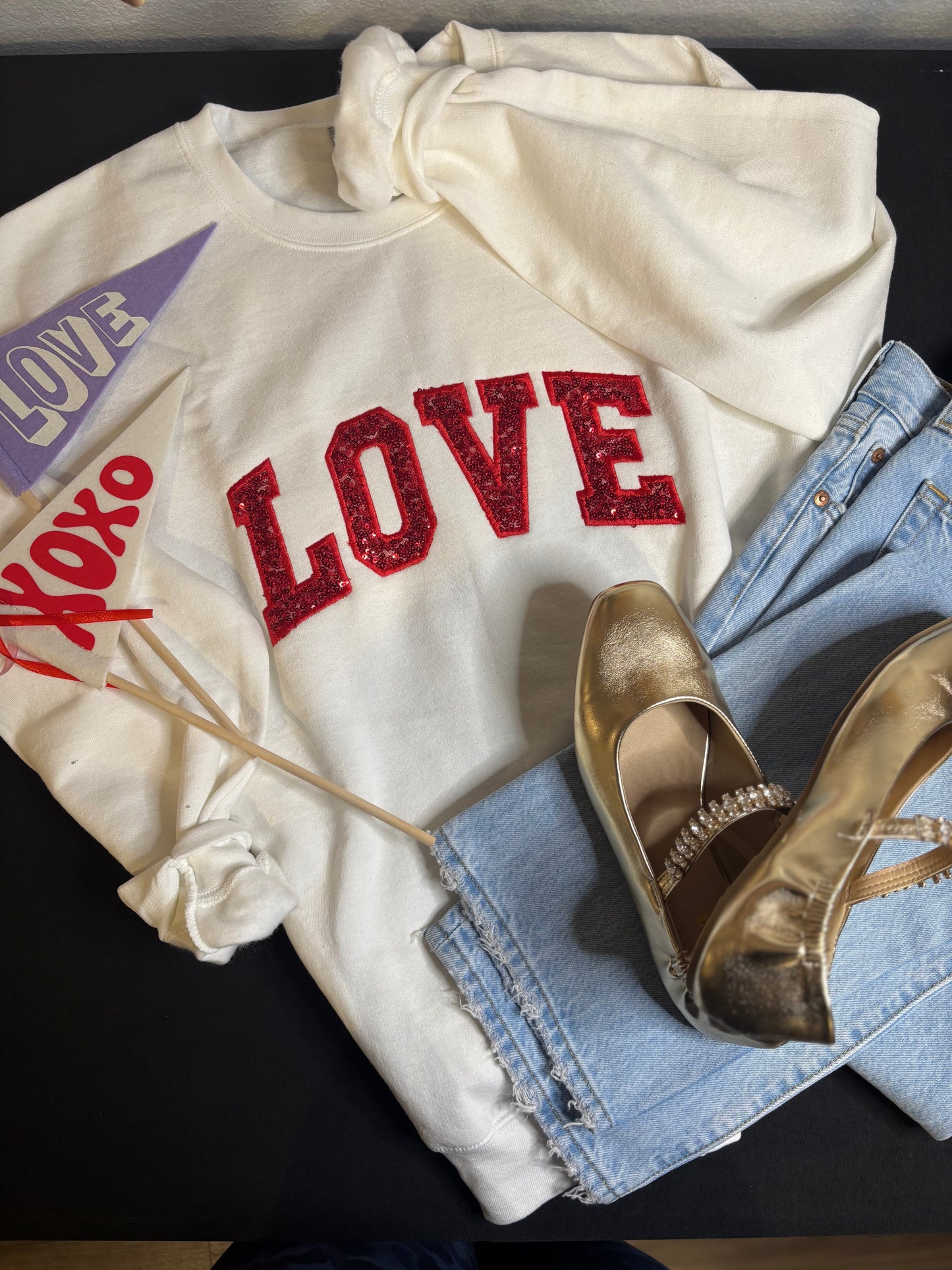 Love Sequins Sweatshirt