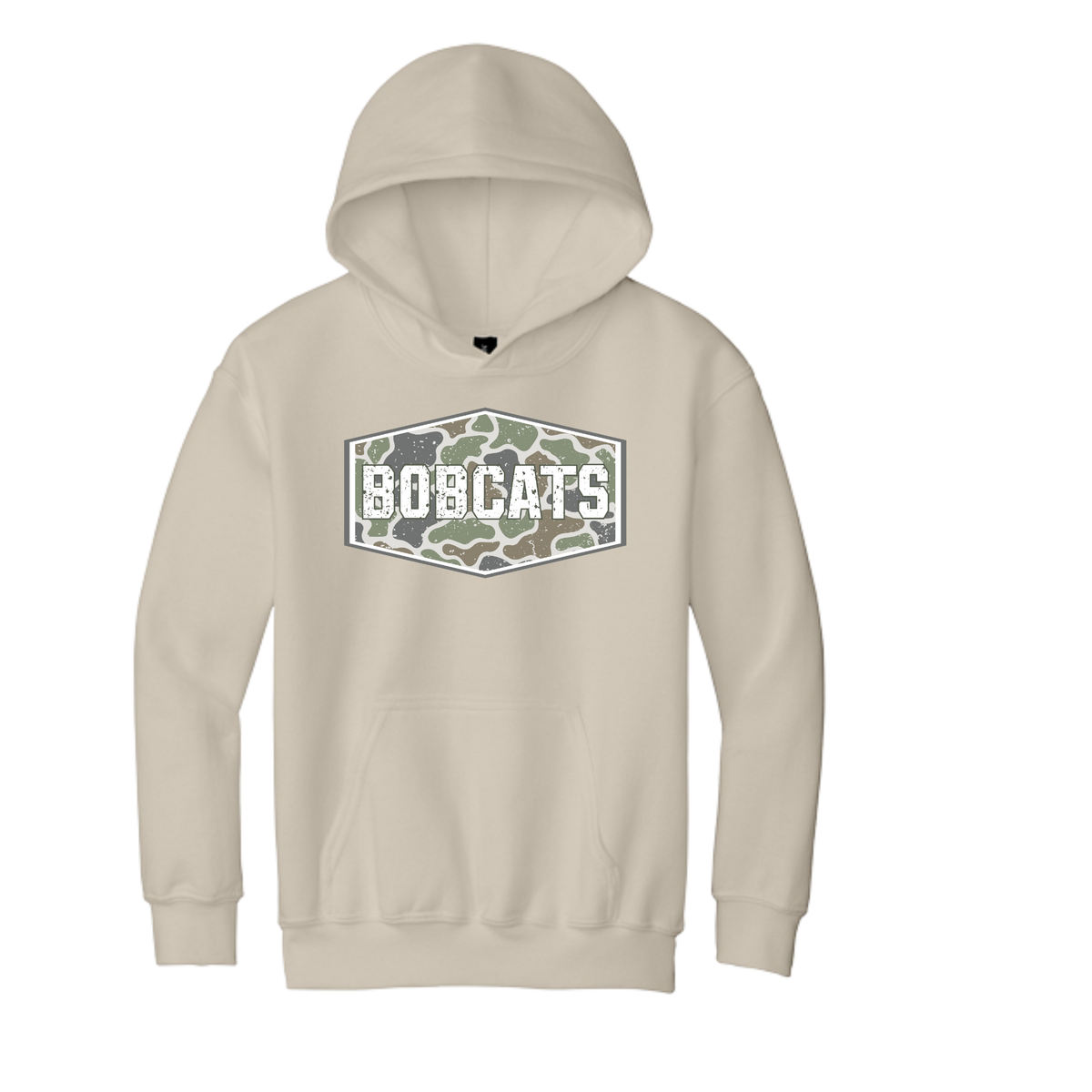 Bobcat Camo Crewneck or Hoodie